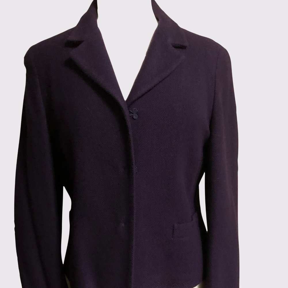 Vintage Dark Purple Wool/silk blend Jacket